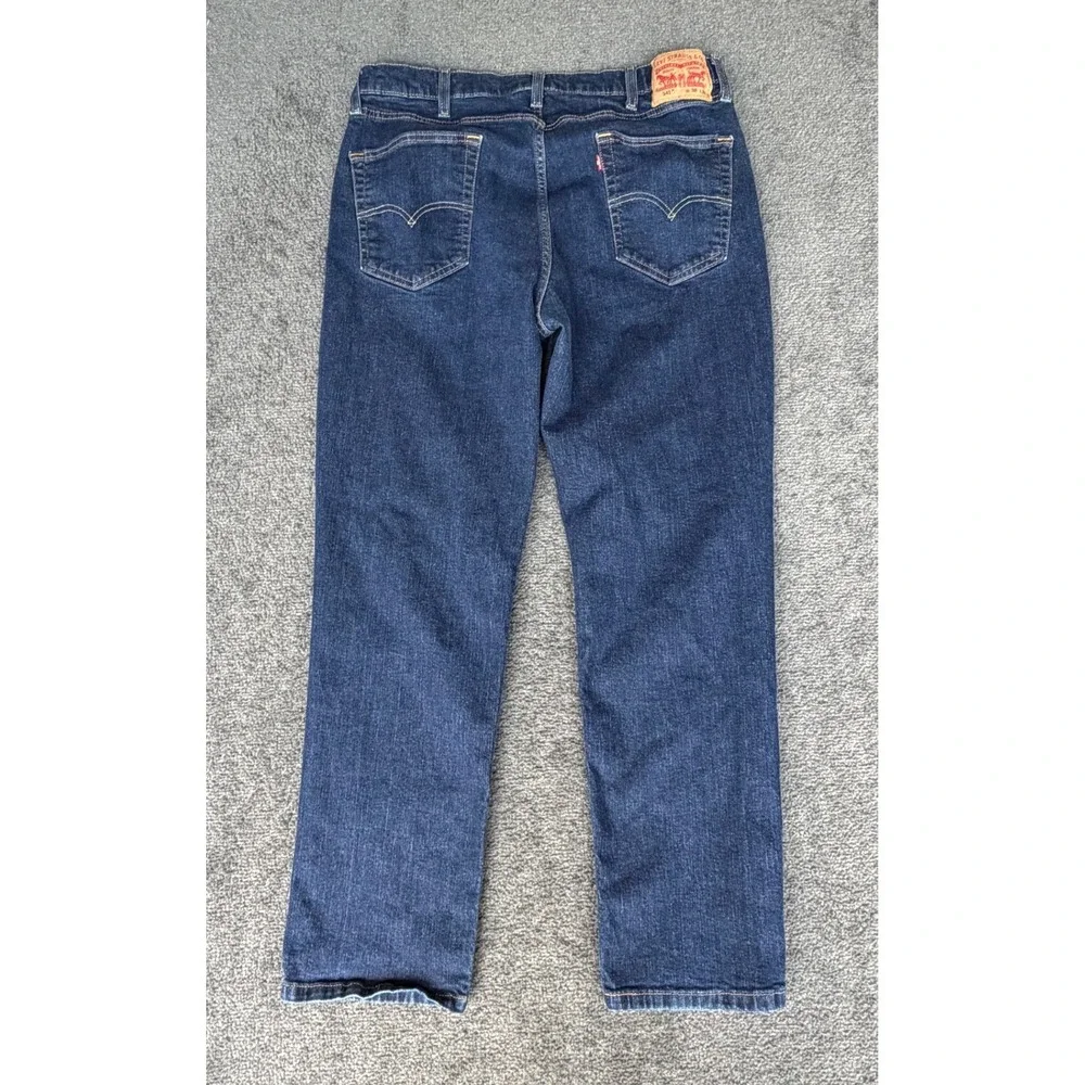 Levis 541 Athletic Taper Mens Jeans Dark Wash Blue Denim 38x32 Mid Rise